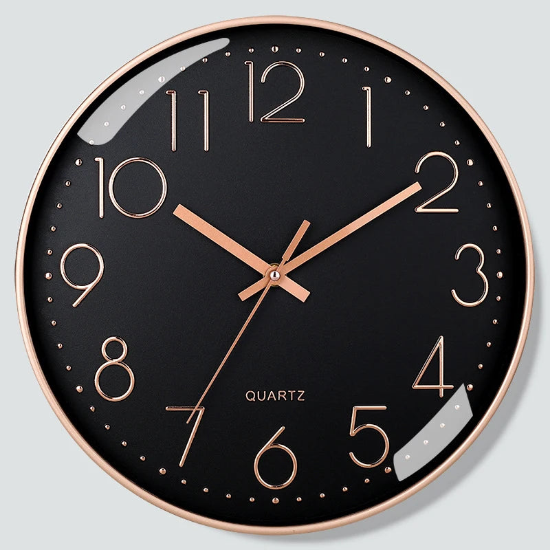 Silento – 8-inch Minimalist Silent Quartz Wall Clock