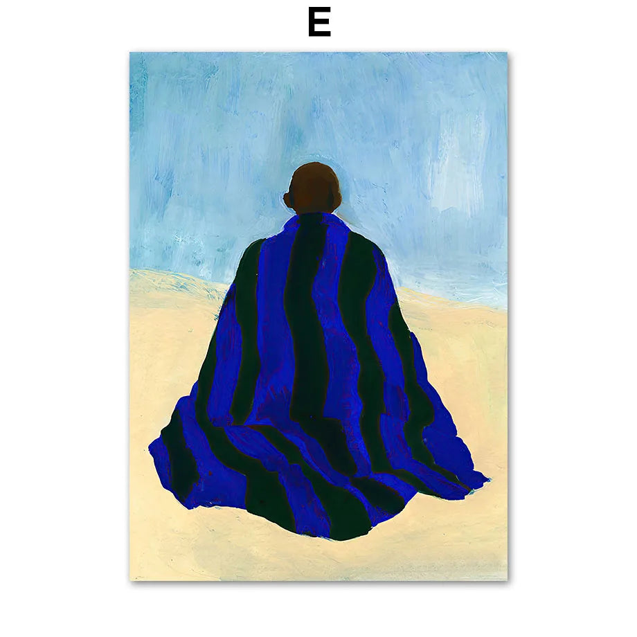 Serena Pages – Abstract Girl with Book Vase Canvas Print