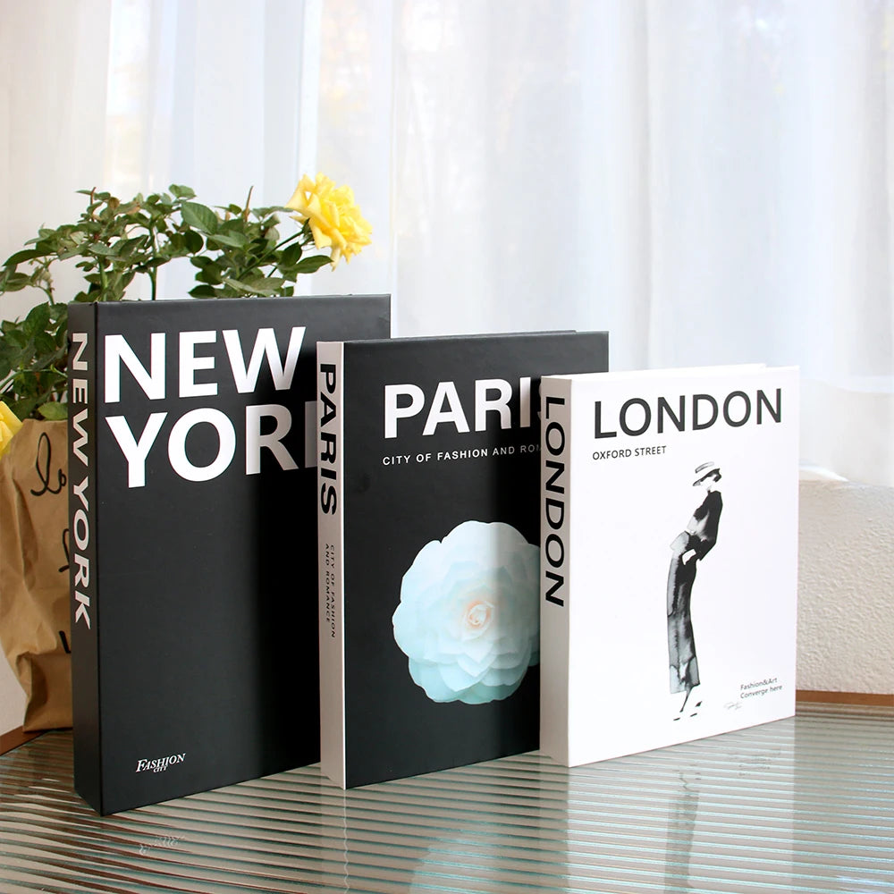 Architect’s Silence – 3-Piece Decorative Book Display Set
