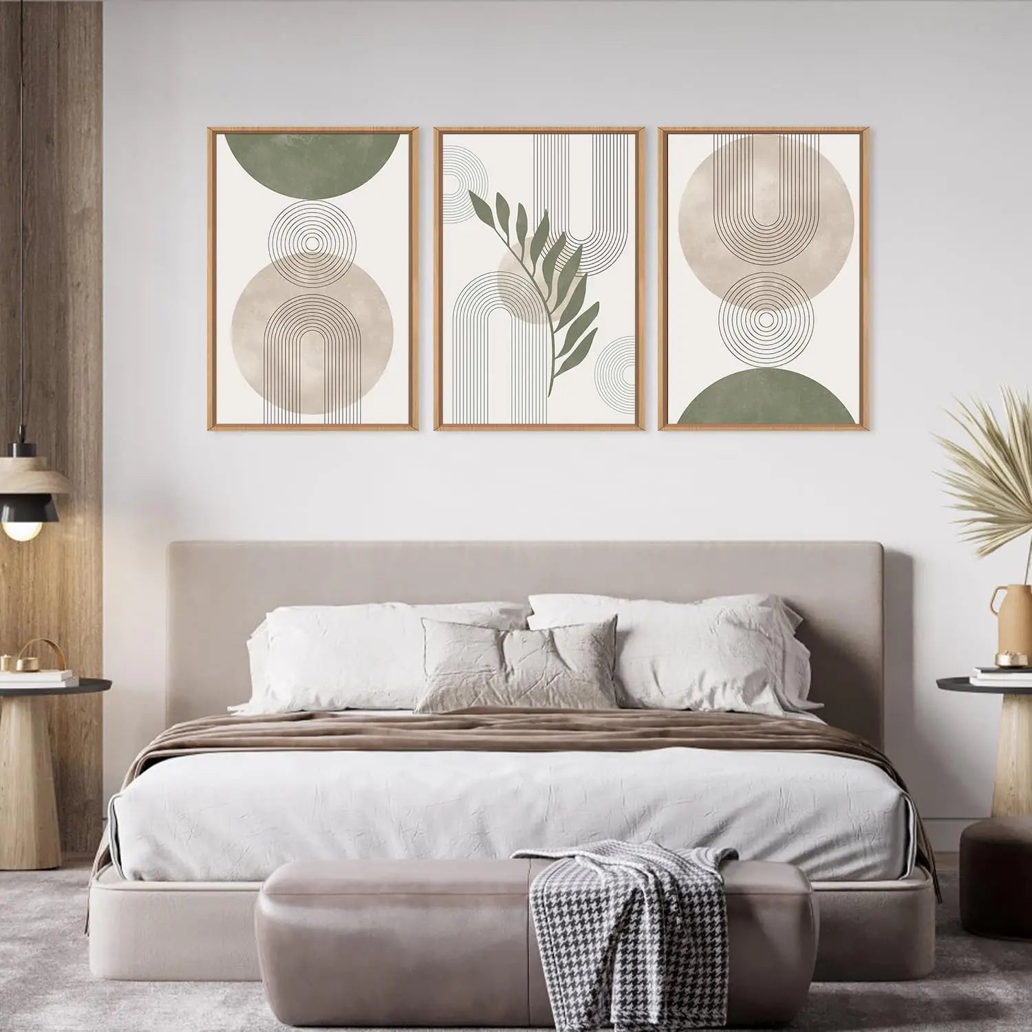 Sage Trio – Set of 3 Abstract Boho Canvas Prints