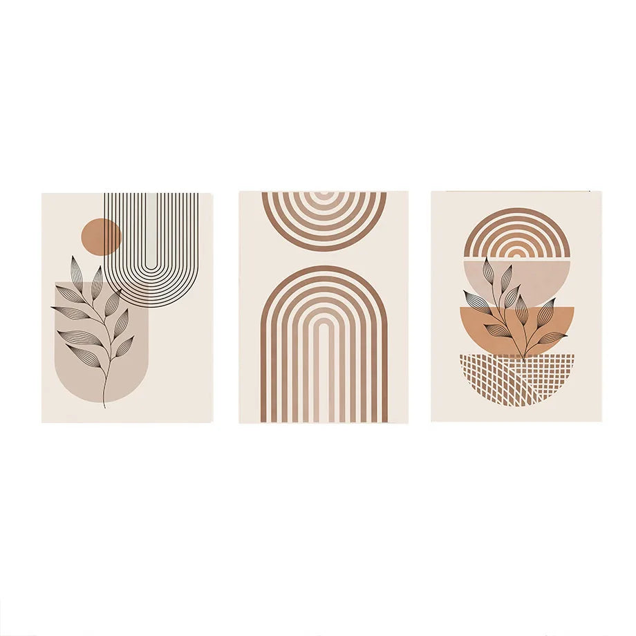 Sundial Lines – Bohemian Minimalist Canvas Print