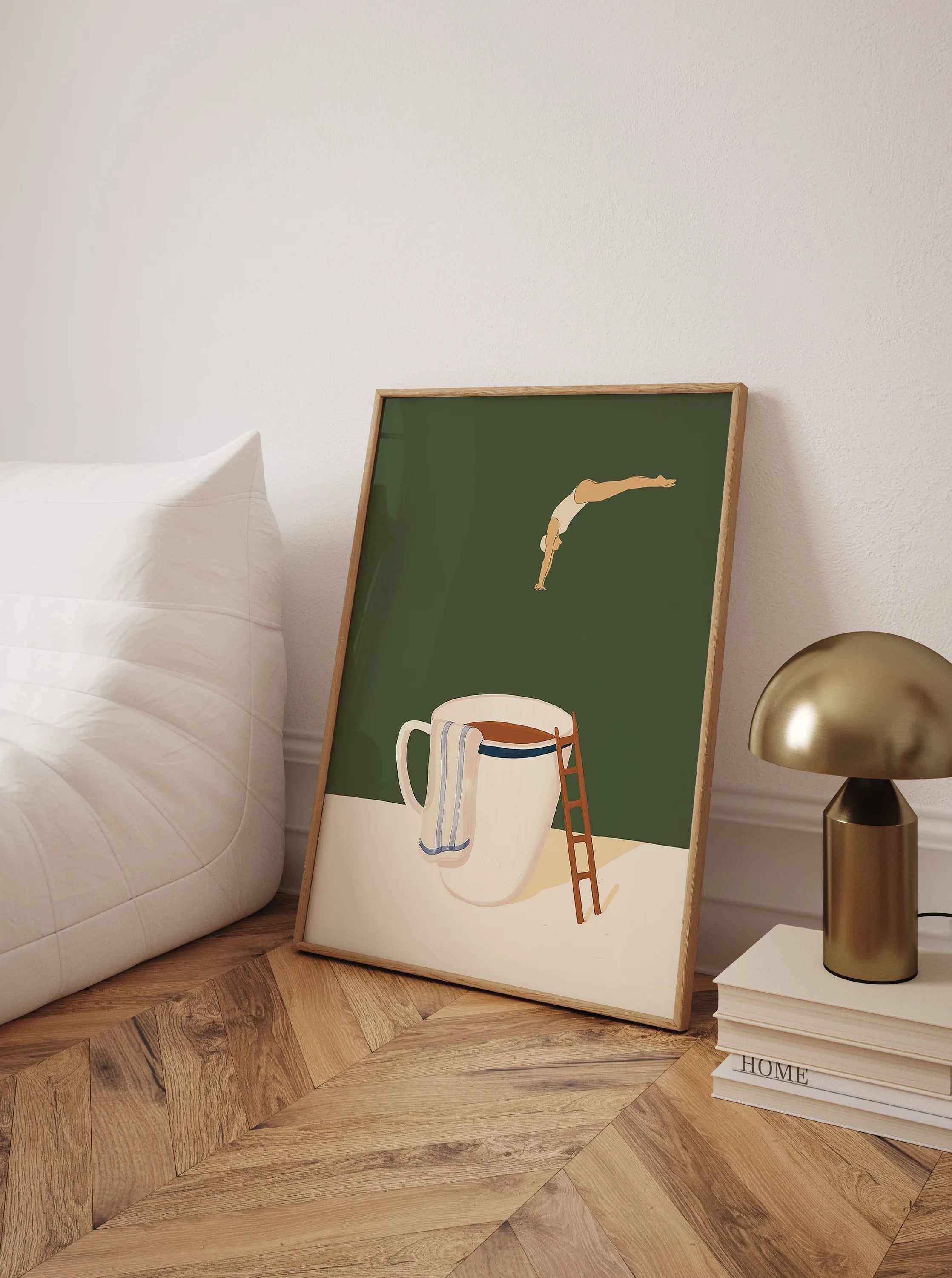 The Coffee Diver – Abstract Canvas Print for Kitchens & Cafés