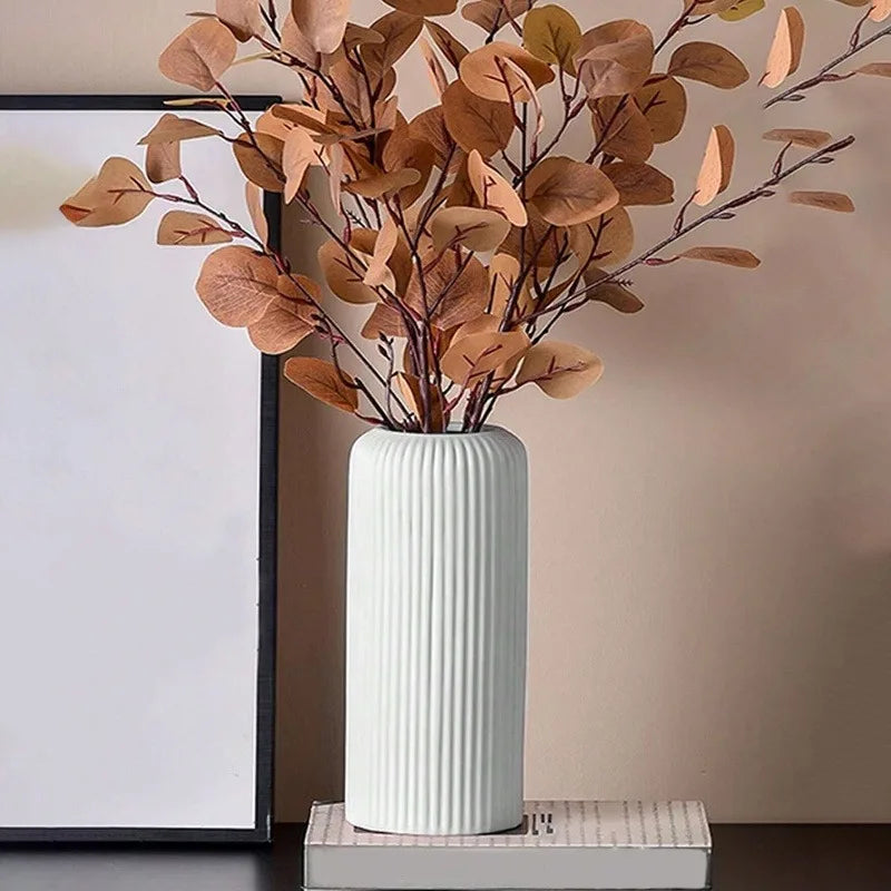 Stria – Ceramic-Look Striped Vase