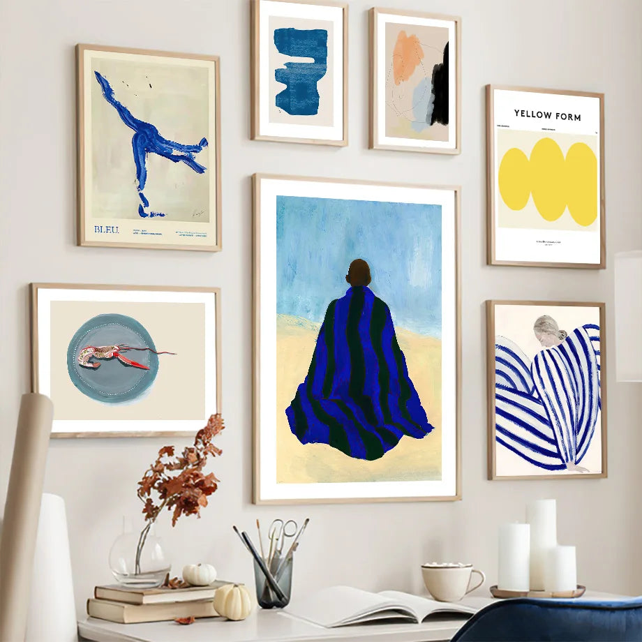 Serena Pages – Abstract Girl with Book Vase Canvas Print