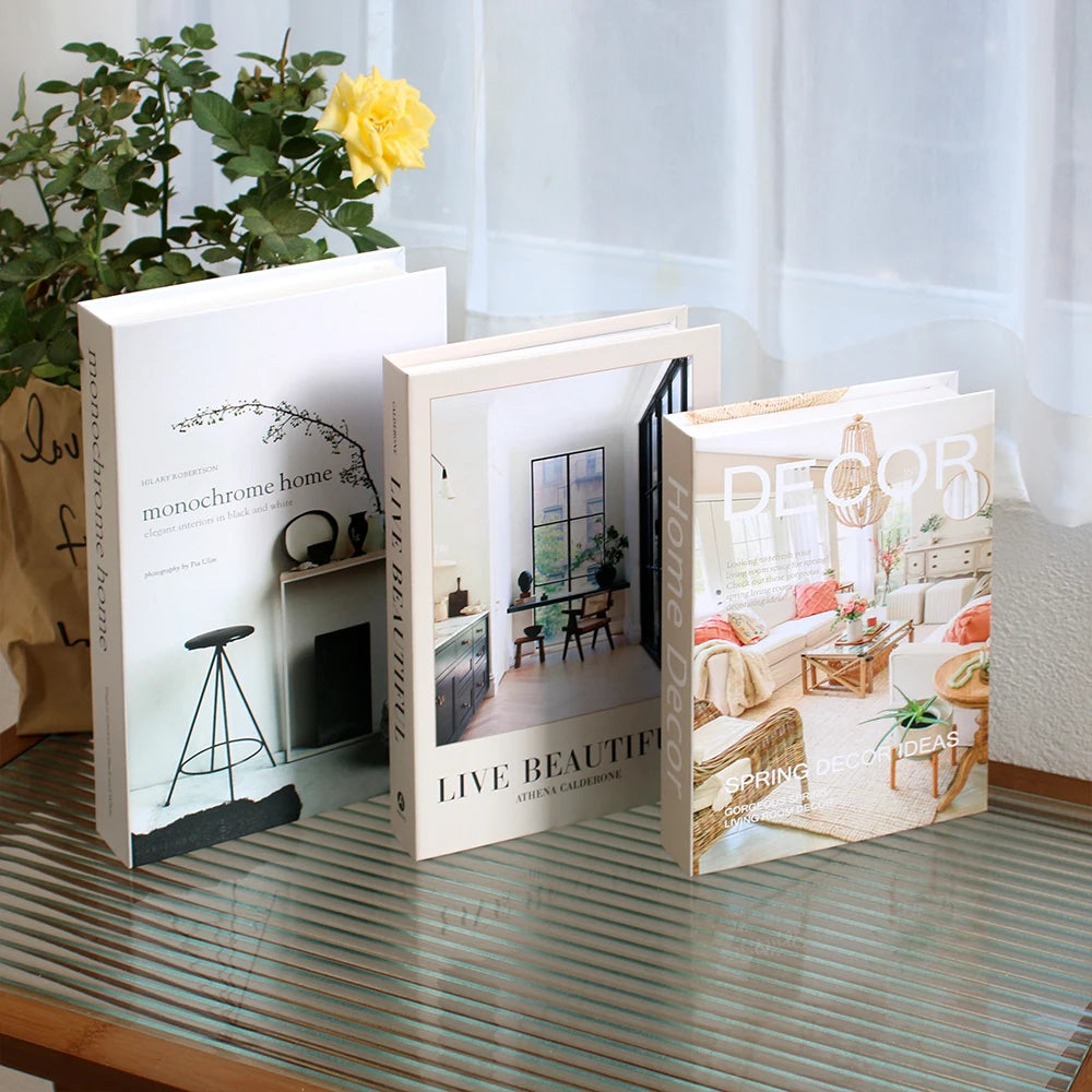 Architect’s Silence – 3-Piece Decorative Book Display Set