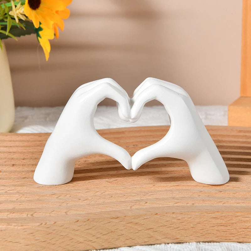 Golden Embrace – Heart Gesture Hand Sculpture