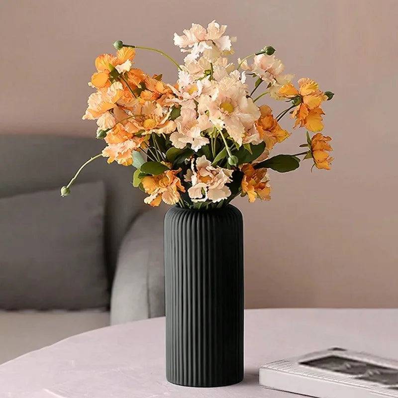 Stria – Ceramic-Look Striped Vase