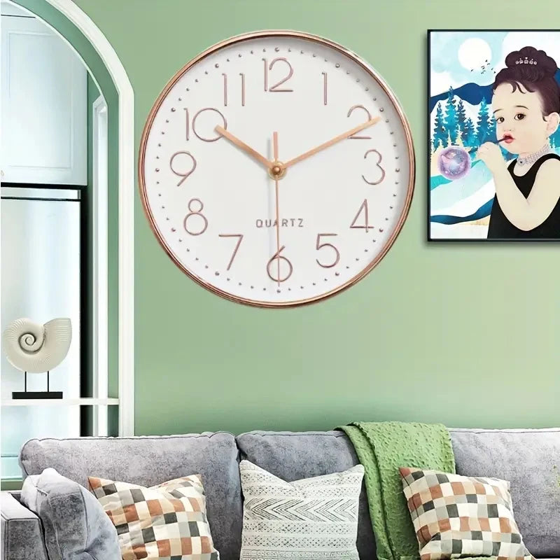 Silento – 8-inch Minimalist Silent Quartz Wall Clock