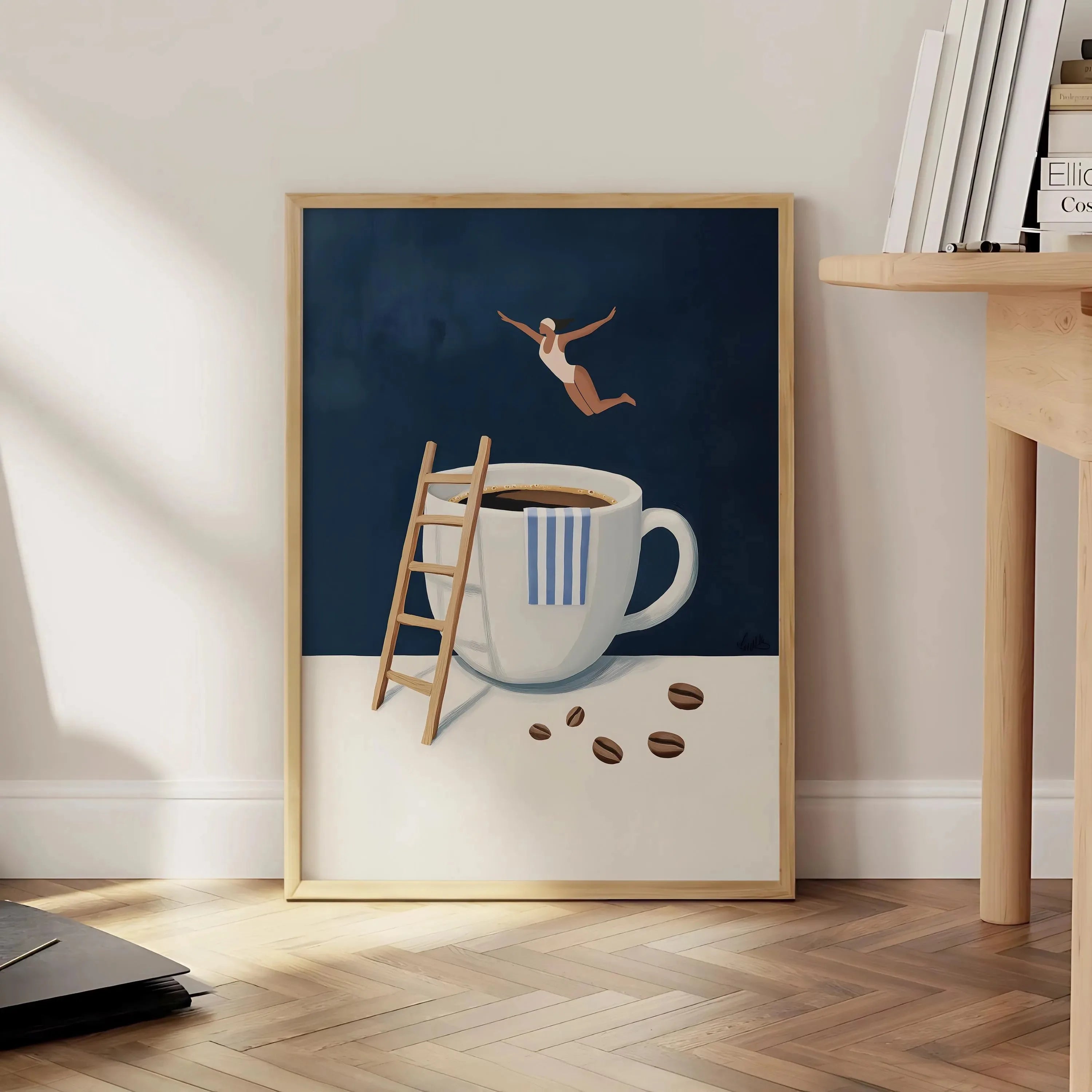 The Coffee Diver – Abstract Canvas Print for Kitchens & Cafés