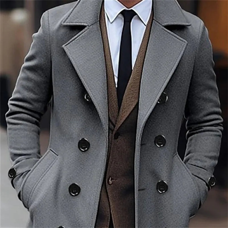 The Coventry Double-Breasted Wool Trench Coat