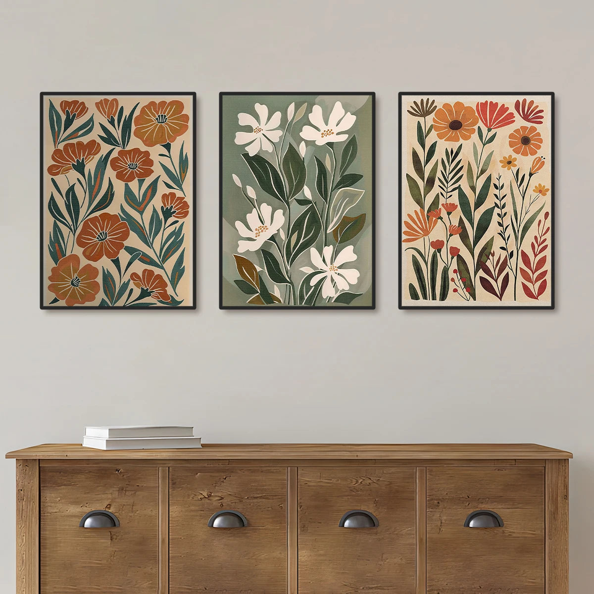 Wild Whisper – Bohemian Floral Abstract Canvas Print