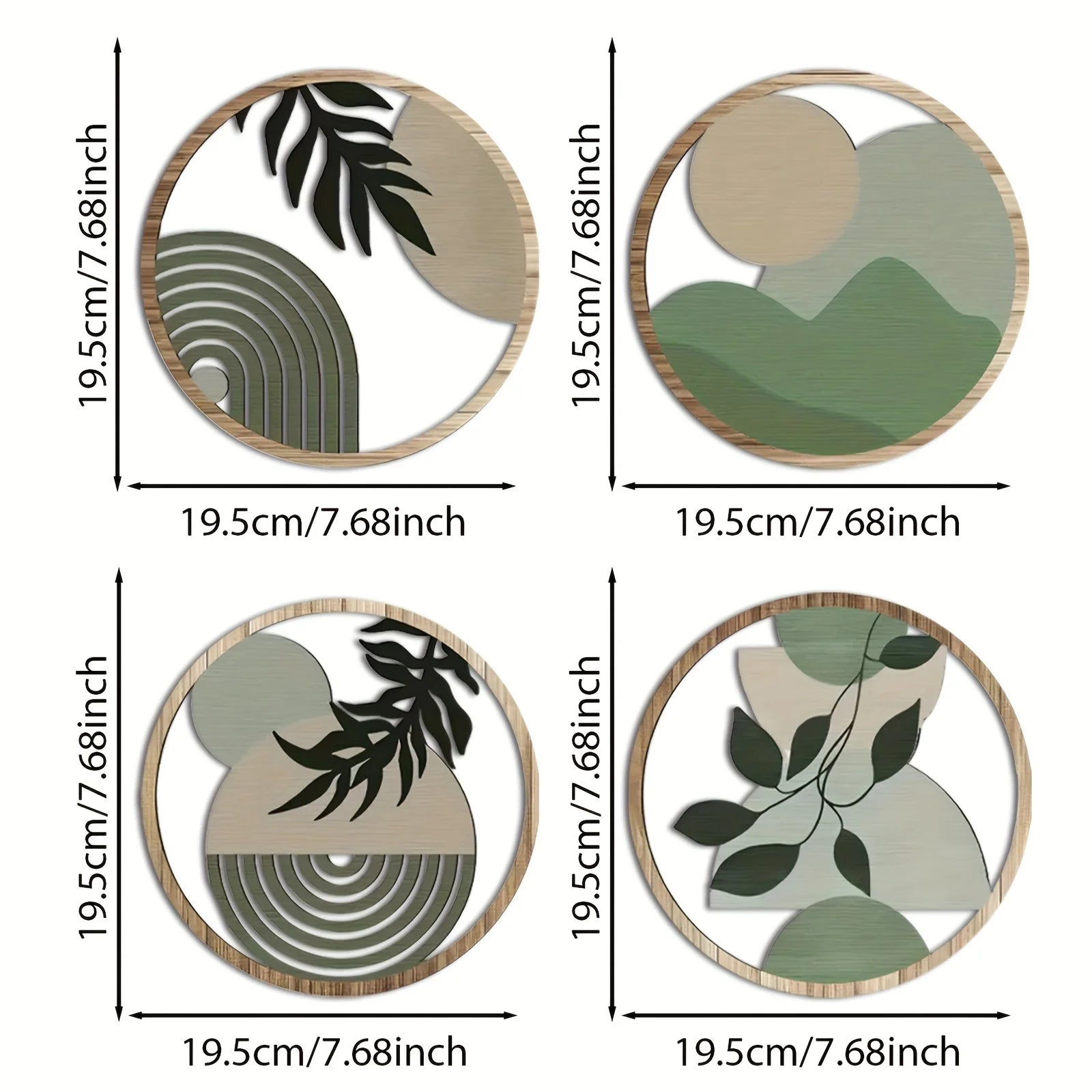 Arbor Echo – 4pc Bohemian Wooden Wall Art Set
