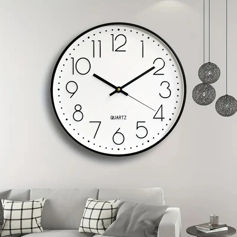 Silento – 8-inch Minimalist Silent Quartz Wall Clock