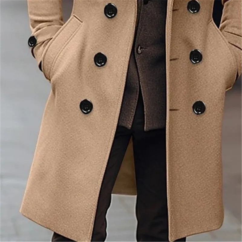 The Coventry Double-Breasted Wool Trench Coat