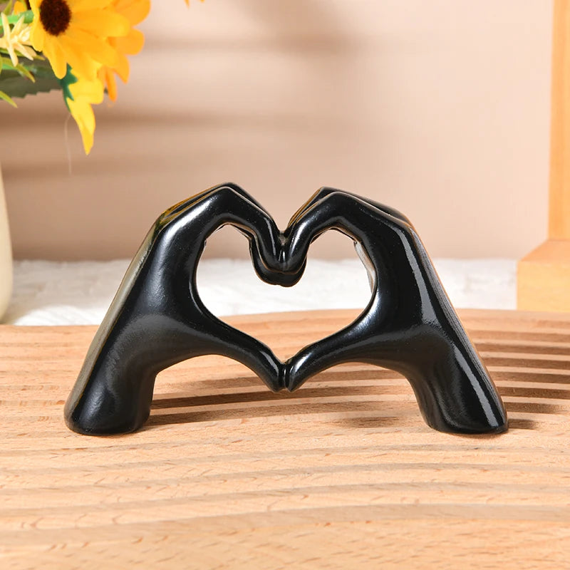 Golden Embrace – Heart Gesture Hand Sculpture