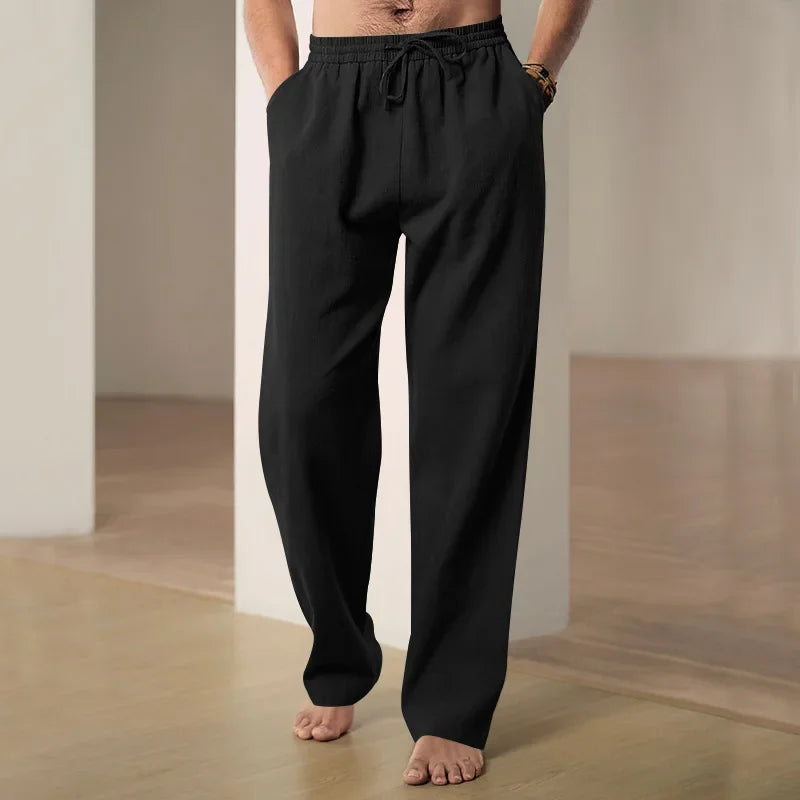 THE WIDE LEG LINEN PANTS