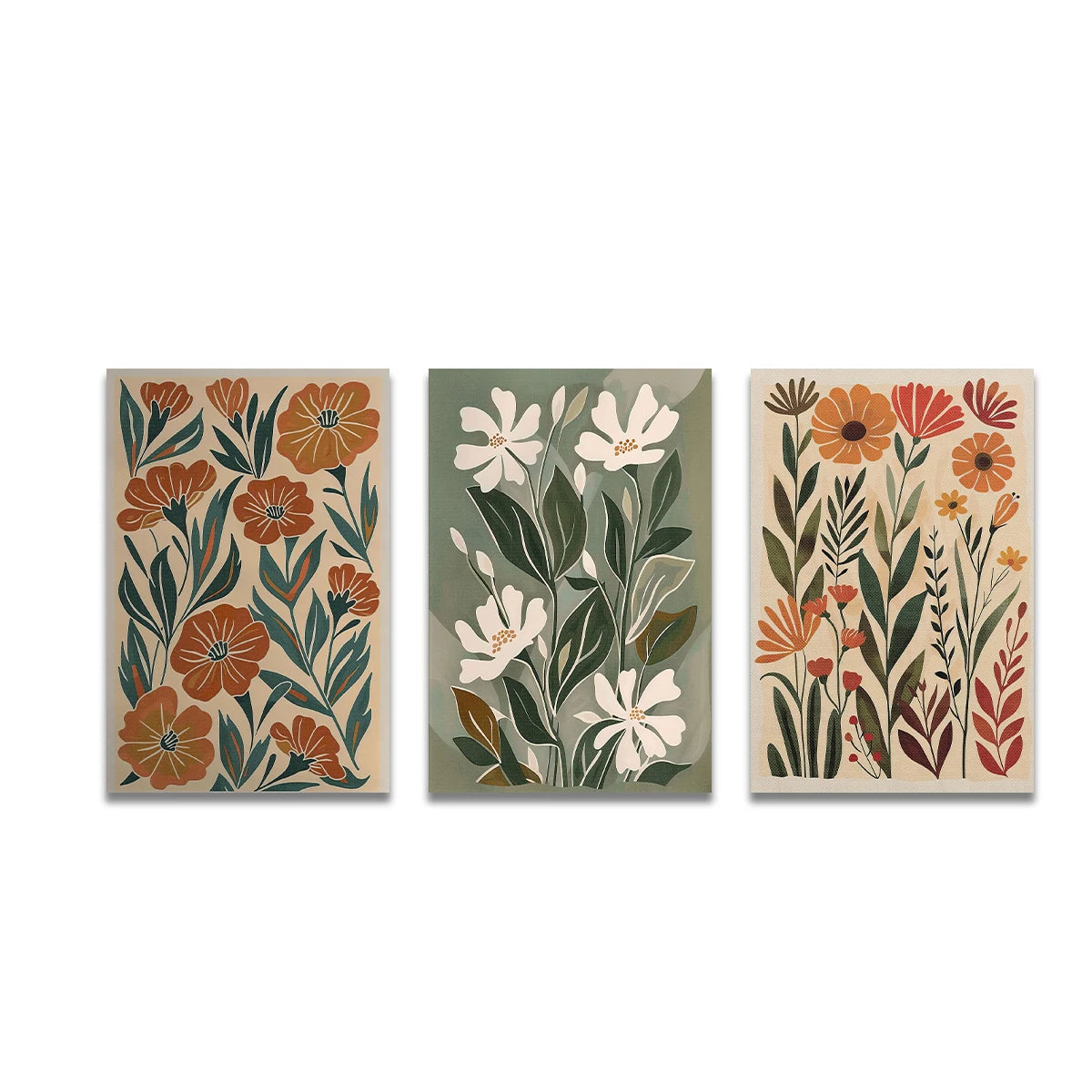 Wild Whisper – Bohemian Floral Abstract Canvas Print
