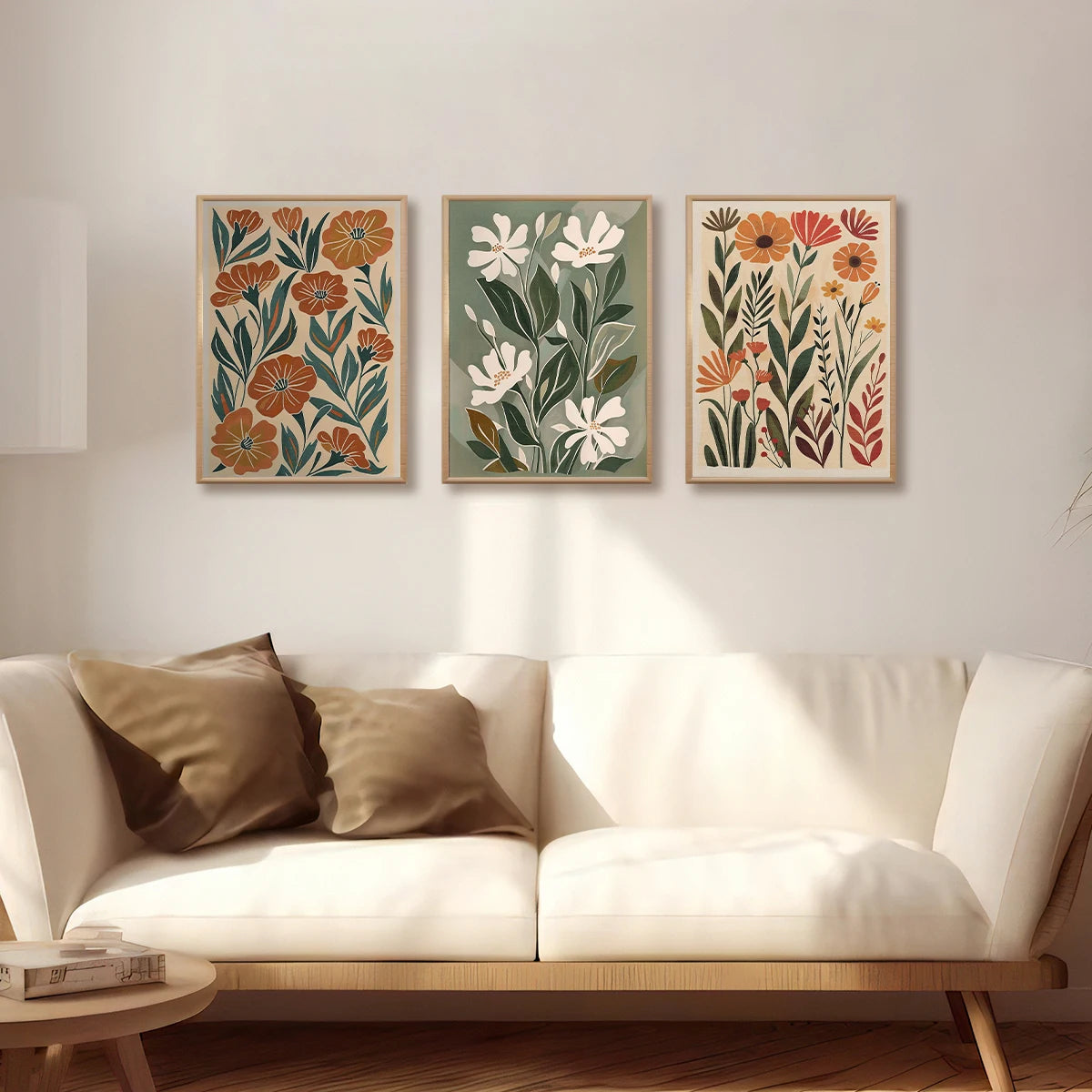 Wild Whisper – Bohemian Floral Abstract Canvas Print