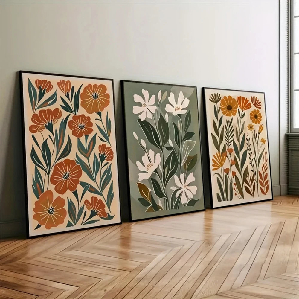 Wild Whisper – Bohemian Floral Abstract Canvas Print