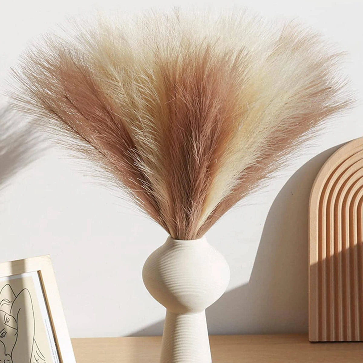 Sahara Blush – 10-Stem Artificial Pampas Grass Set