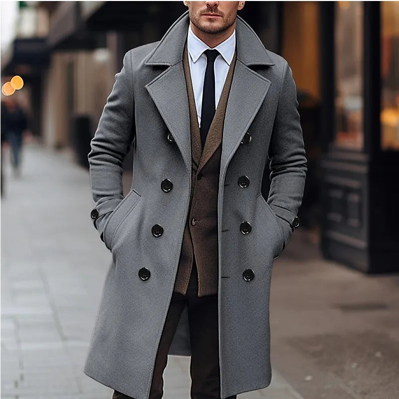 The Coventry Double-Breasted Wool Trench Coat