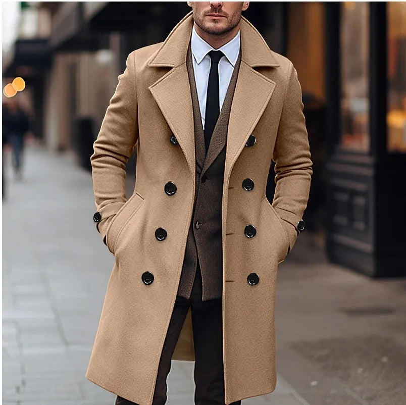 The Coventry Double-Breasted Wool Trench Coat