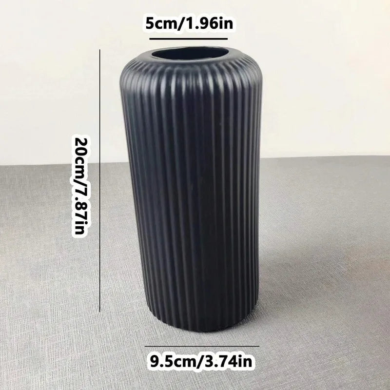 Stria – Ceramic-Look Striped Vase