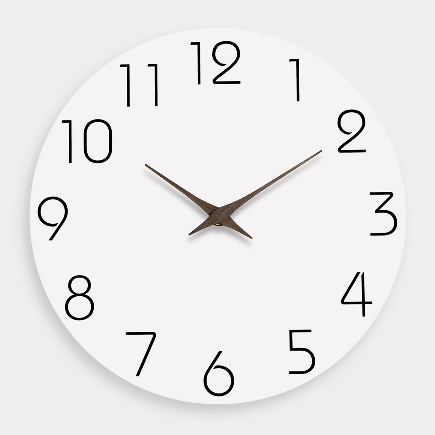 Nordic Whisper – Modern White Pattern Wooden Wall Clock