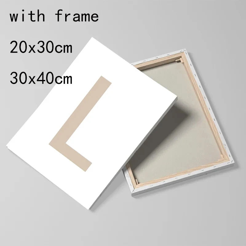 Beige Geometry – Abstract Line Canvas Print