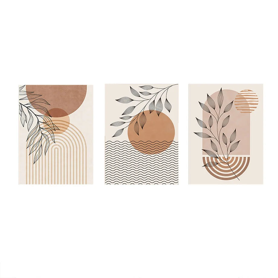Sundial Lines – Bohemian Minimalist Canvas Print