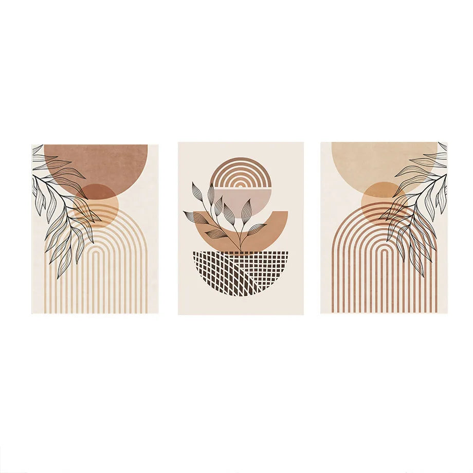 Sundial Lines – Bohemian Minimalist Canvas Print