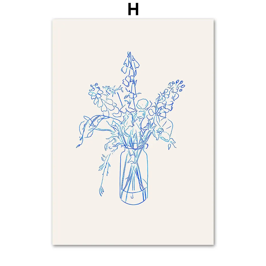 Serena Pages – Abstract Girl with Book Vase Canvas Print